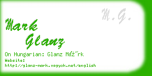 mark glanz business card